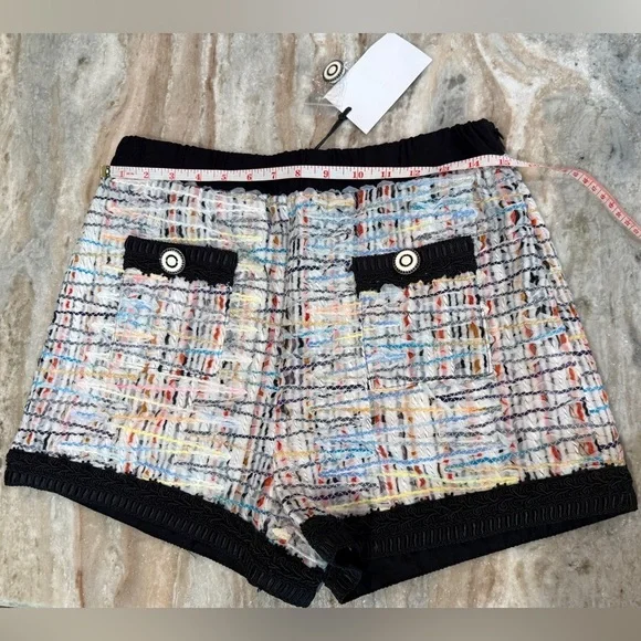 NWT Women’s GREY LAB Los Angeles multicolor tweed dress shorts- Size Medium - Picture 3 of 8